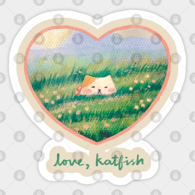 Love, Katfish Sticker by Katfish Draws